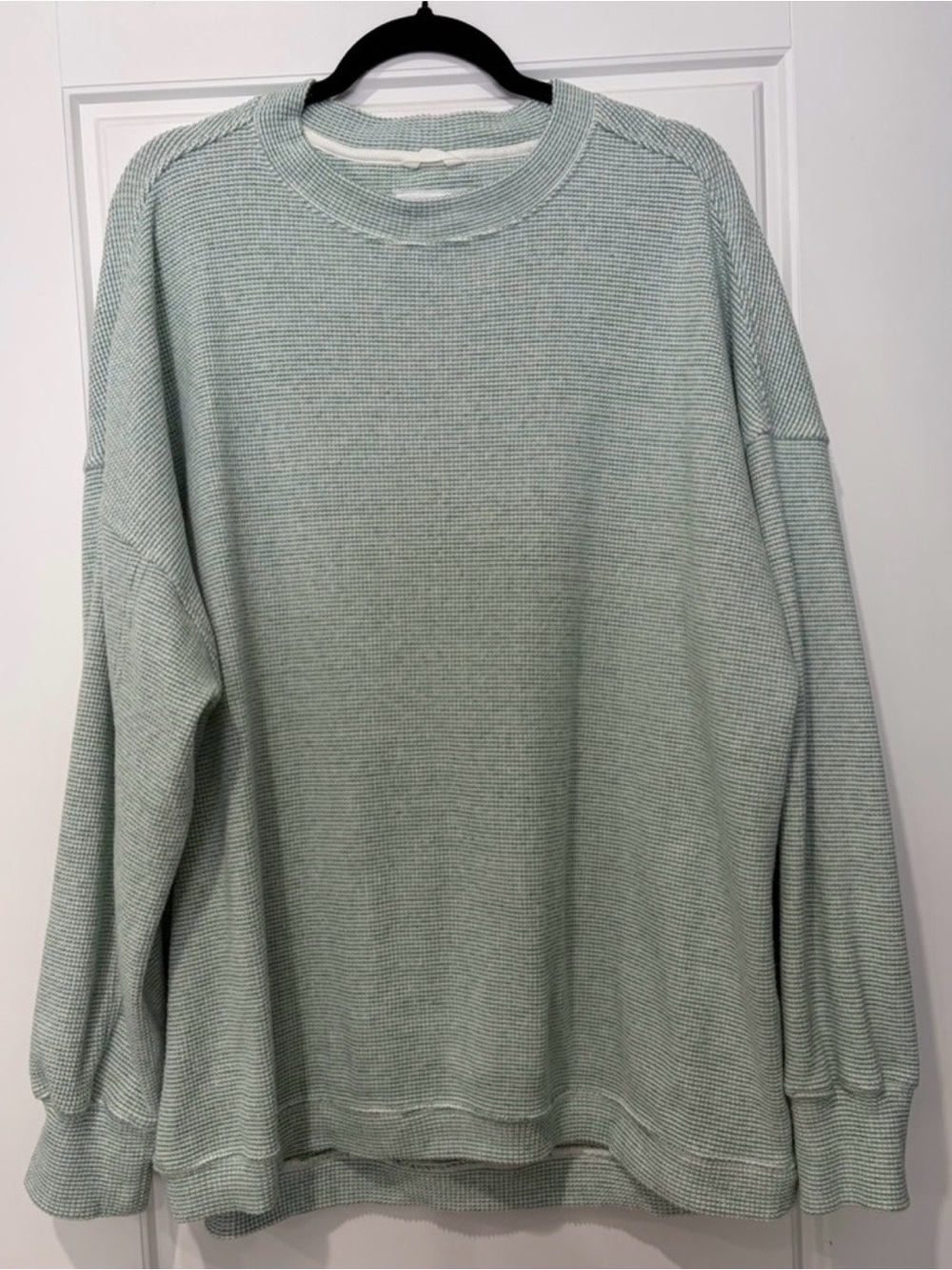 aerie Woman’s Crewneck Waffle Knit Sweater - Light Mint